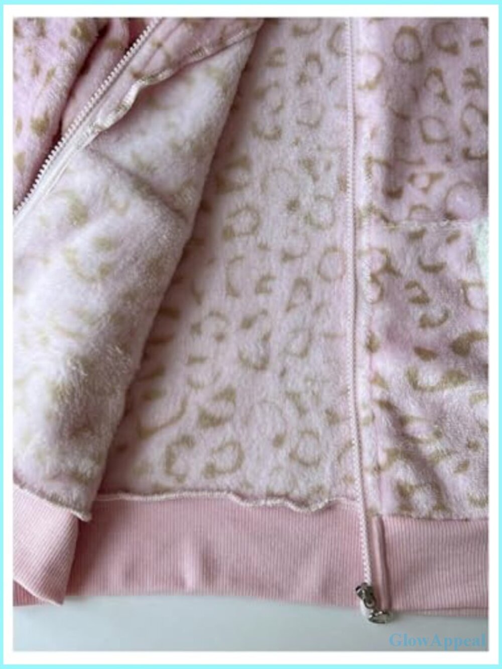 Leopard Print Zip Up Hoodie Fitted Fleece Sweatshirt Long Sleeve - Picture 5 of 5